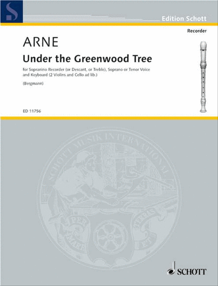 Under the Greenwood Tree Under the Greenwood Tree Recorder scores gallery preview page 1
