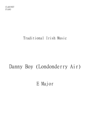 Danny Boy (Londonderry Air) Easy to Intermediate Clarinet and Piano duet in E major