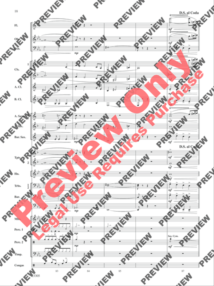 Spy Chase Concert Band scores gallery preview page 19