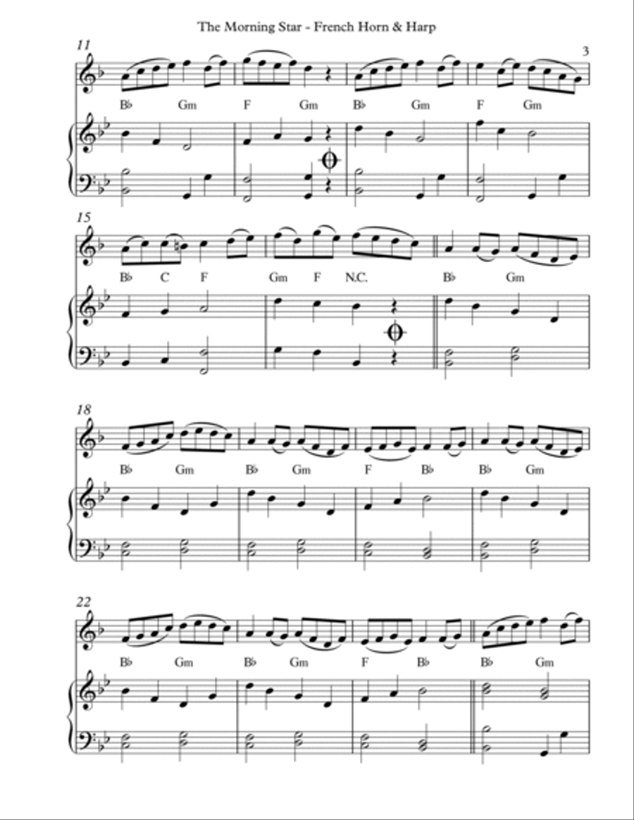 The Morning Star, Duet for French Horn & Harp image number null
