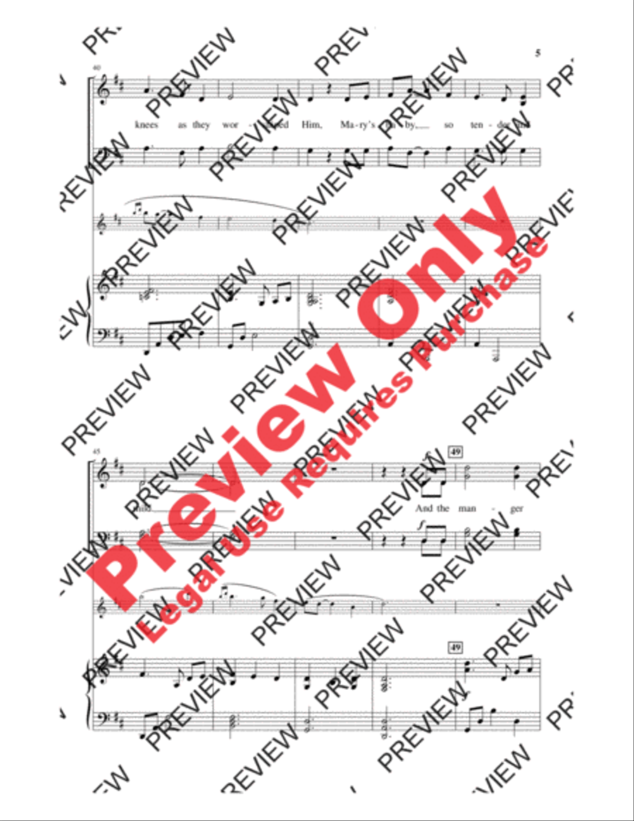 Celtic Christmas Lullaby 4-Part scores gallery preview page 5