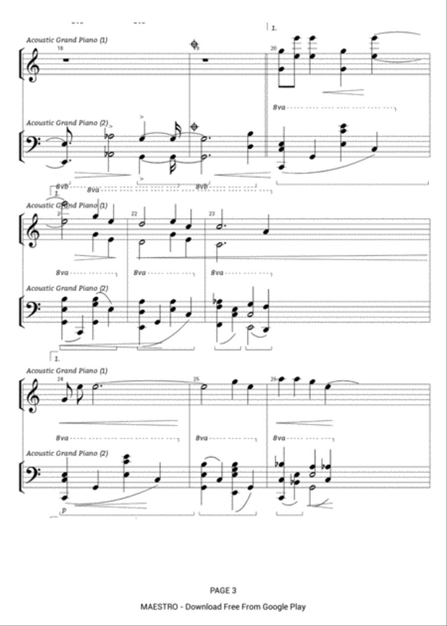 Letter Unsent Letter Unsent Piano Solo scores gallery preview page 3