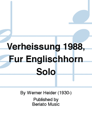 Verheißung 1988, Für Englischhorn Solo