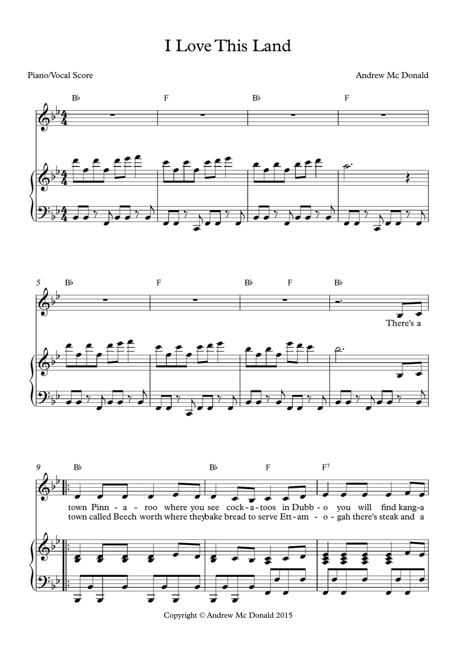 I Love This Land I Love This Land Piano, Vocal scores gallery preview page 2