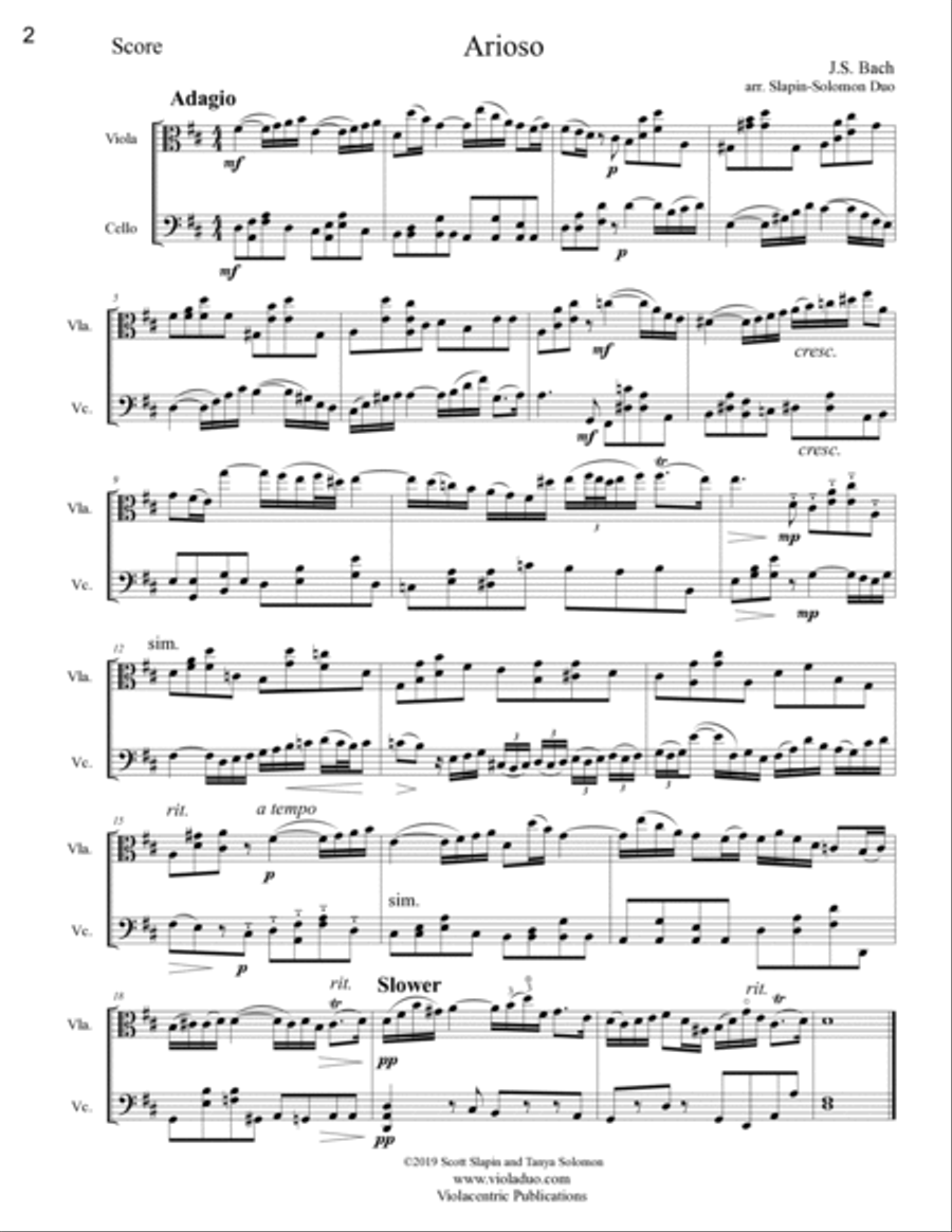 The Slapin-Solomon Duo's Big Gig Book for Viola and Cello String Duet scores gallery preview page 5