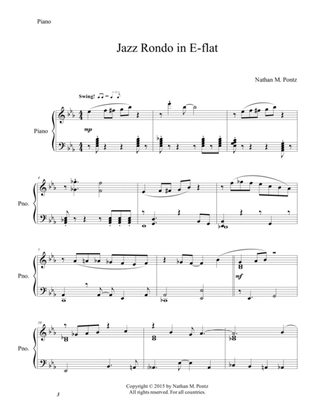 Jazz Rondo in E-flat for Solo Piano