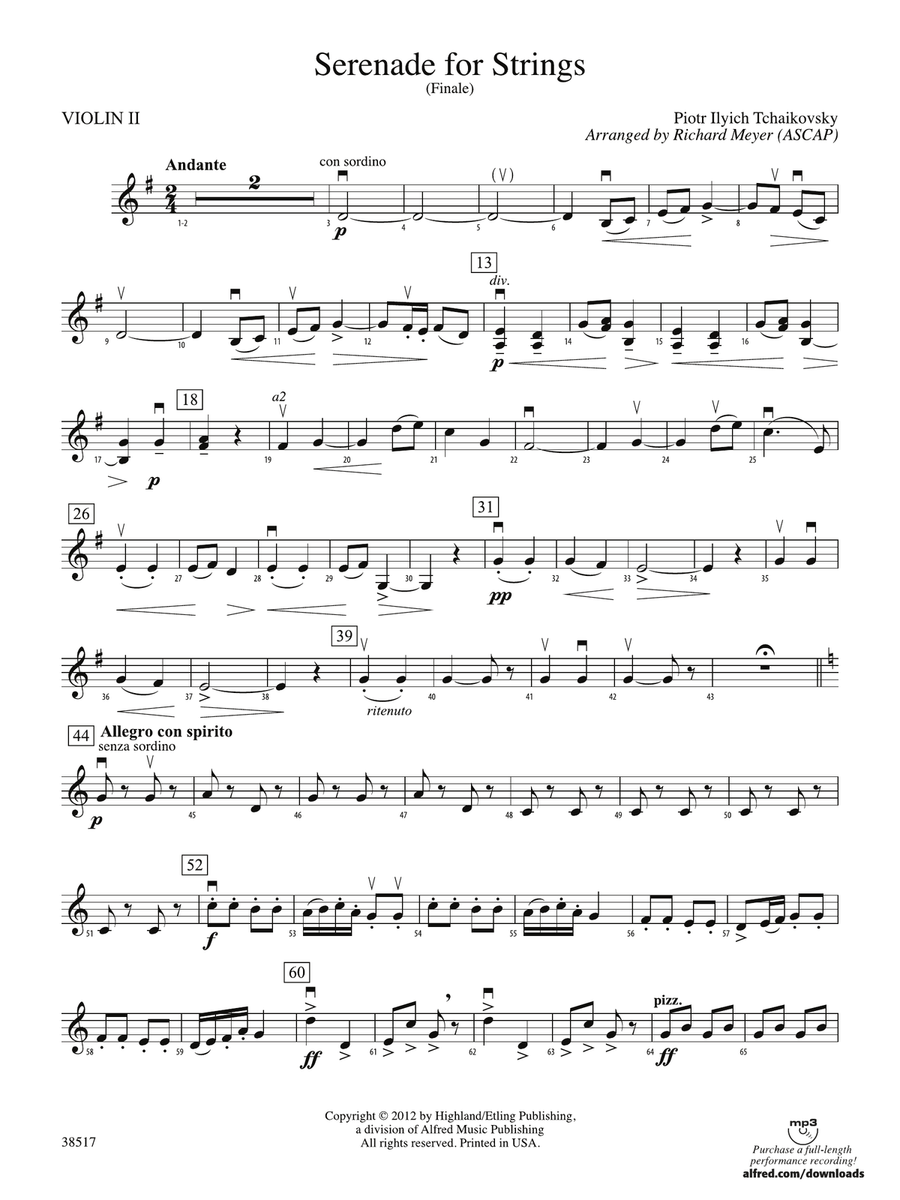 Serenade for Strings: 2nd Violin