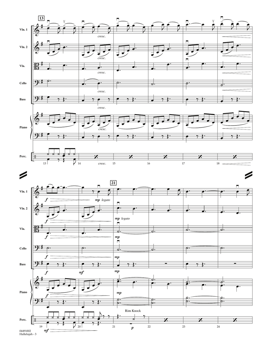 Hallelujah - Full Score Hallelujah - Full Score Orchestra scores gallery preview page 3