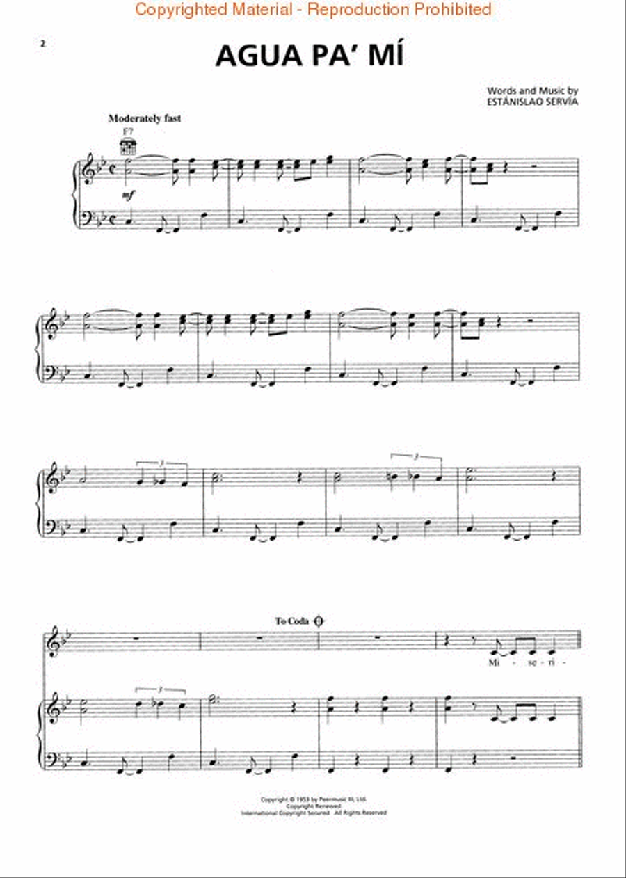 Best of Celia Cruz Piano, Vocal, Guitar scores gallery preview page 2