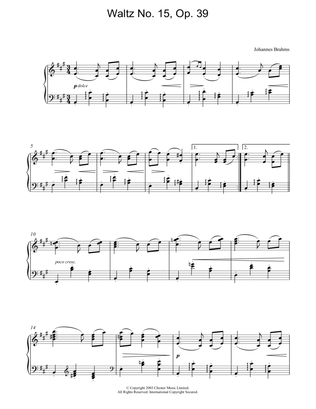 Waltz Op. 39, No. 15