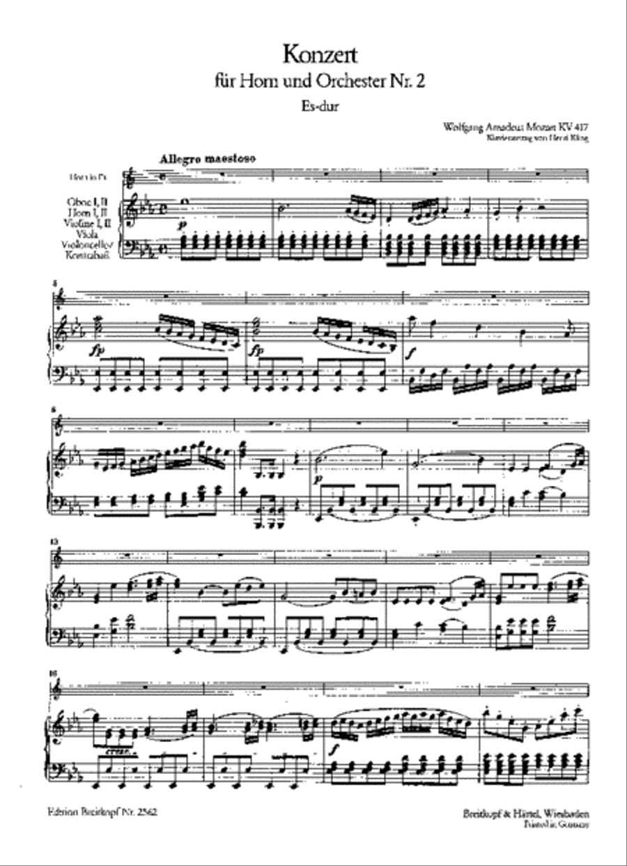 Horn Concertos Nos. 1–4 Piano Accompaniment scores gallery preview page 2