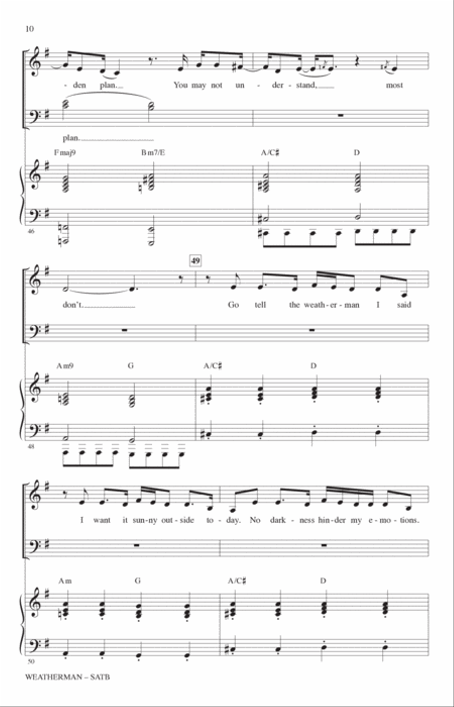 Weatherman (arr. Roger Emerson) 4-Part scores gallery preview page 8
