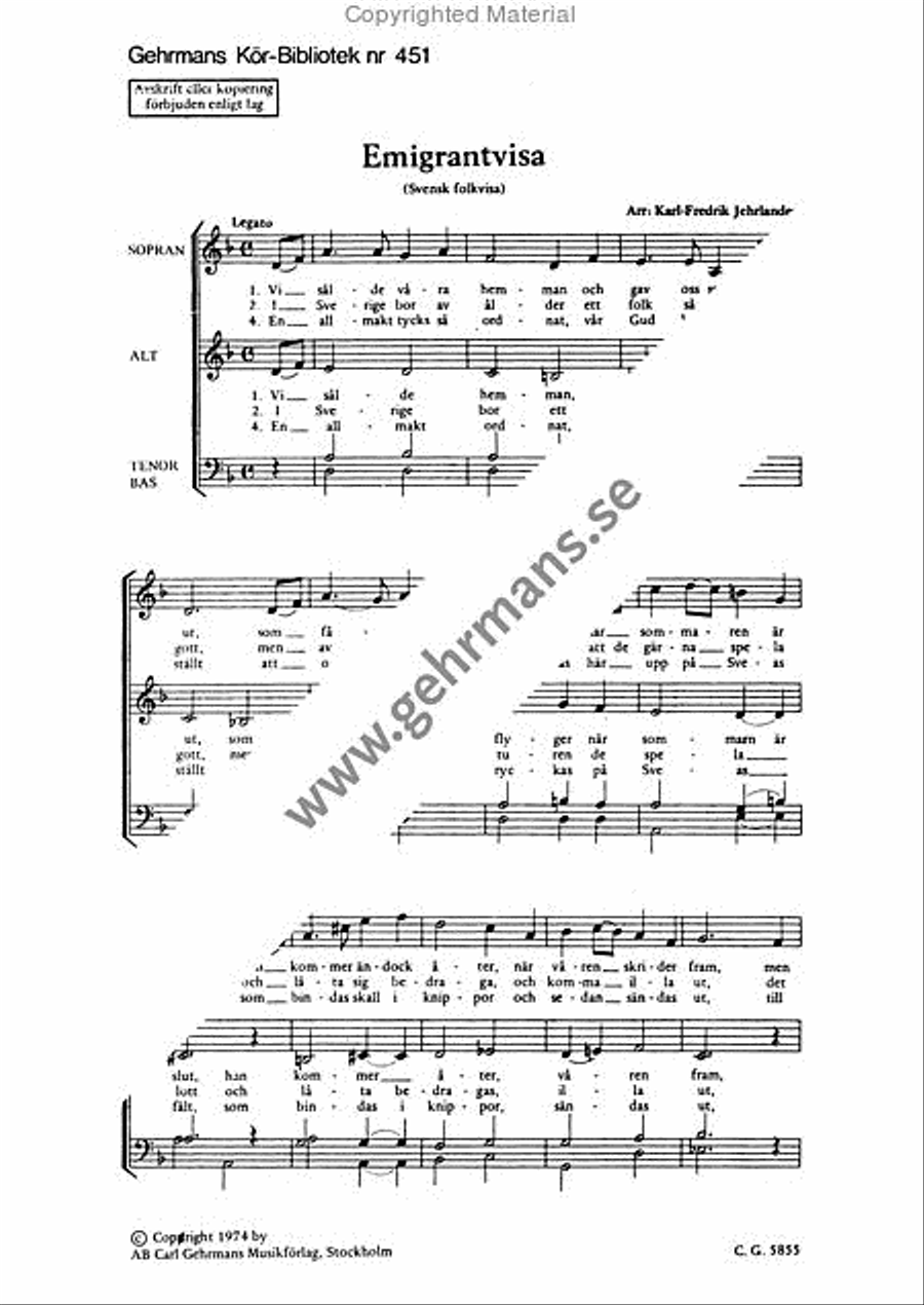 Emigrantvisa 4-Part scores gallery preview page 2