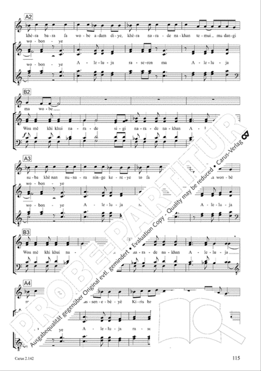 Christmas Carols of the World. Choral collection 4-Part scores gallery preview page 99