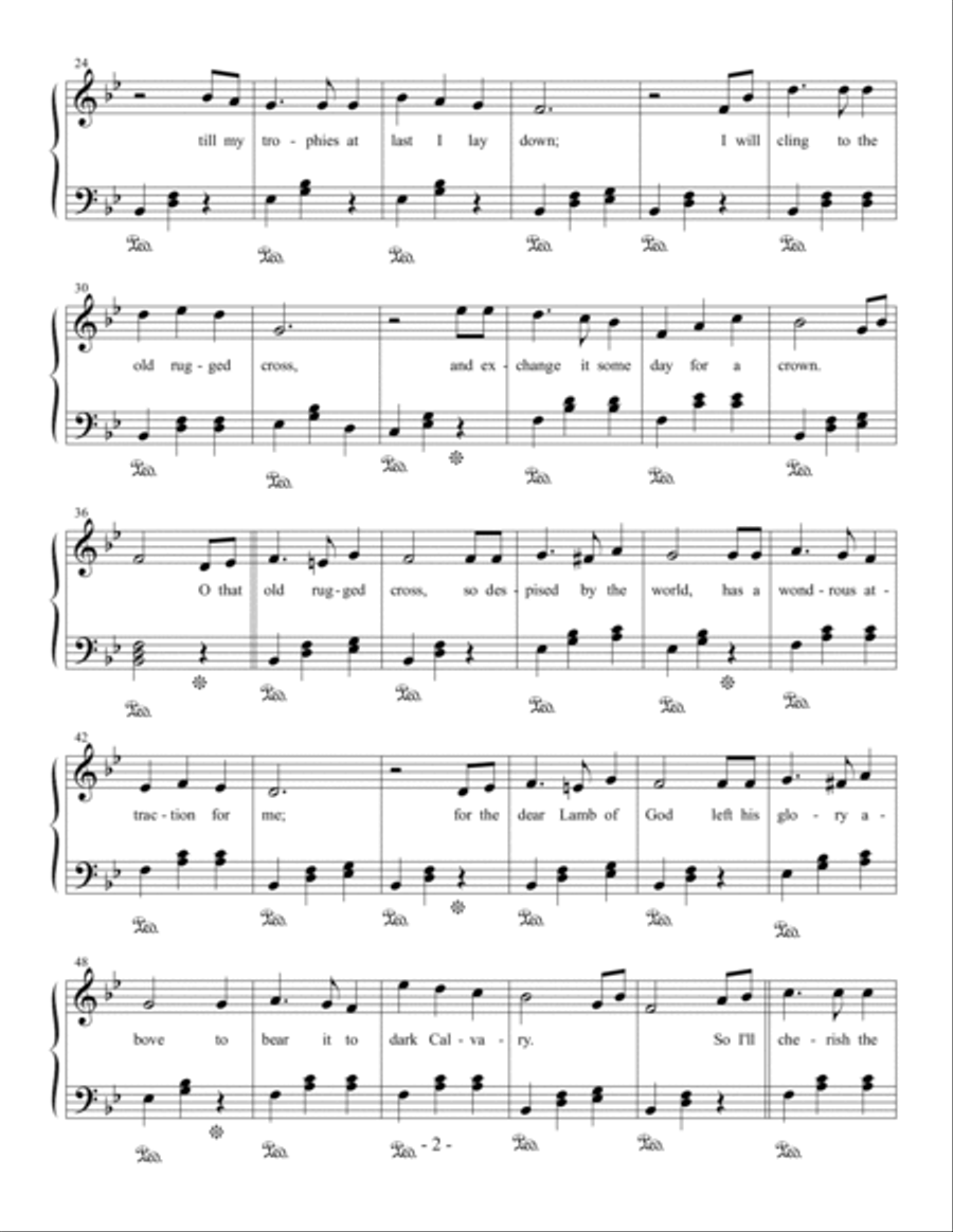 Old Rugged Cross Easy Piano Easy Piano scores gallery preview page 2
