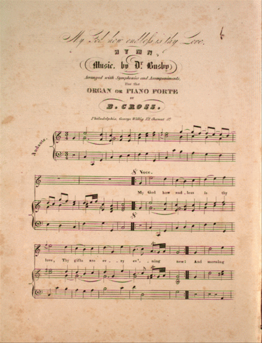 My God How Endless is Thy Love. Hymn Voice scores gallery preview page 1