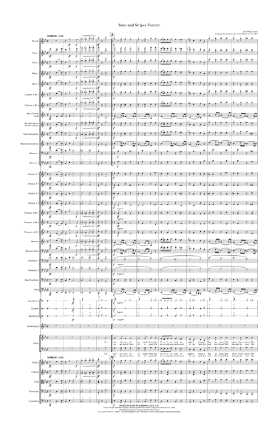 Stars and Stripes Forever (Orchestra and/or Concert Band, with optional Chorus) 11