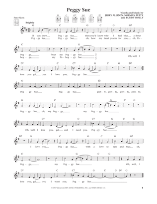 Peggy Sue (from The Daily Ukulele) (arr. Liz and Jim Beloff)