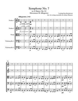 Book cover for Symphony No. 7 - Allegretto