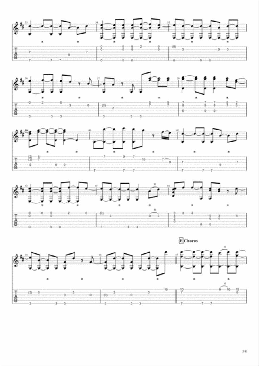 Smoke Rings In The Dark Guitar Tablature scores gallery preview page 3