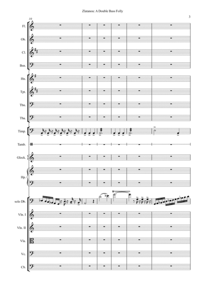 A DOUBLE BASS FOLLY, A Short Concerto for Double Bass and Orchestra Double Bass - Digital Sheet Music