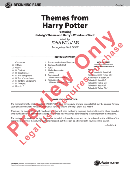 Harry's Wondrous World & Hedwig's Theme (Themes)