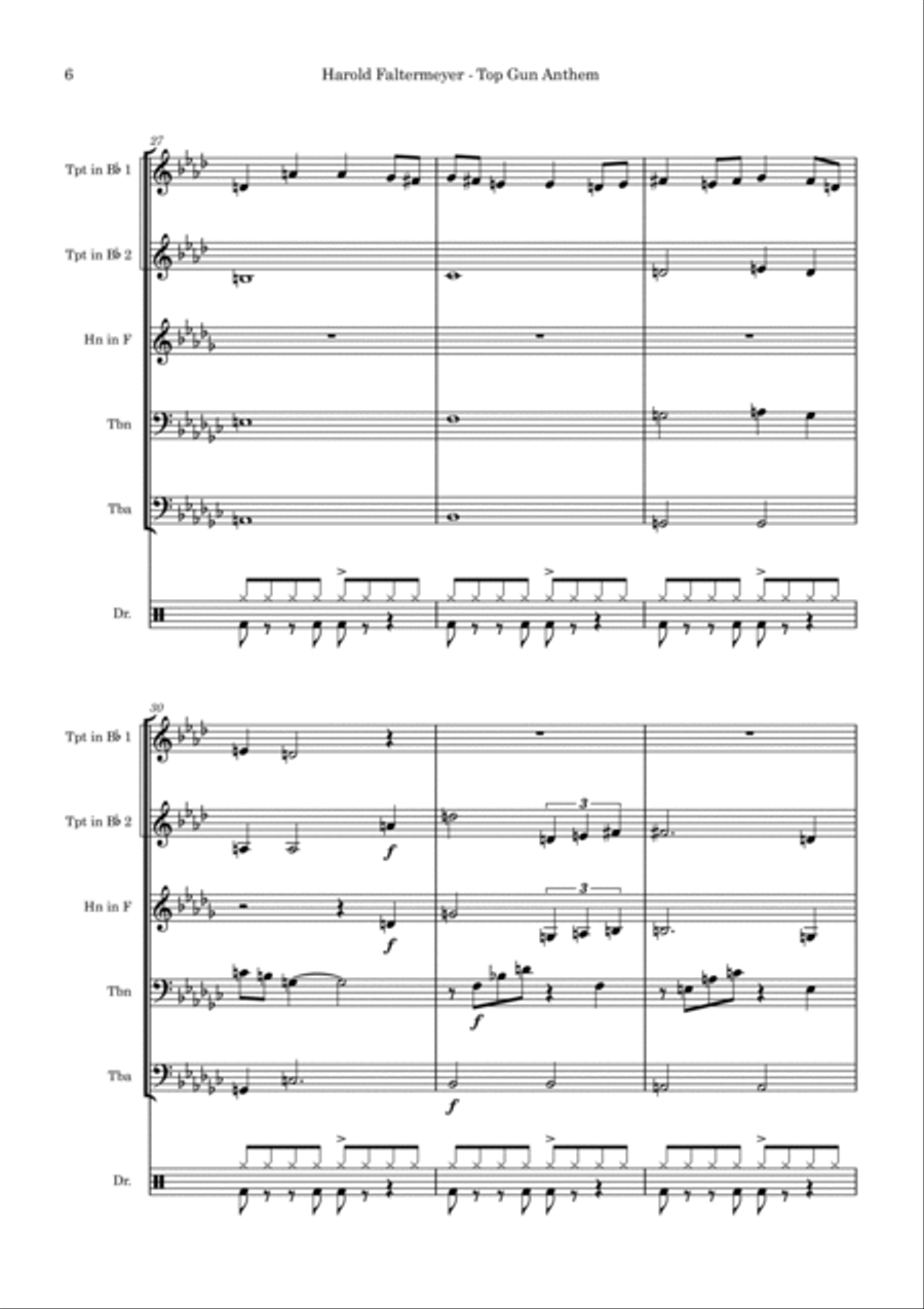 Top Gun Anthem Small Ensemble scores gallery preview page 6