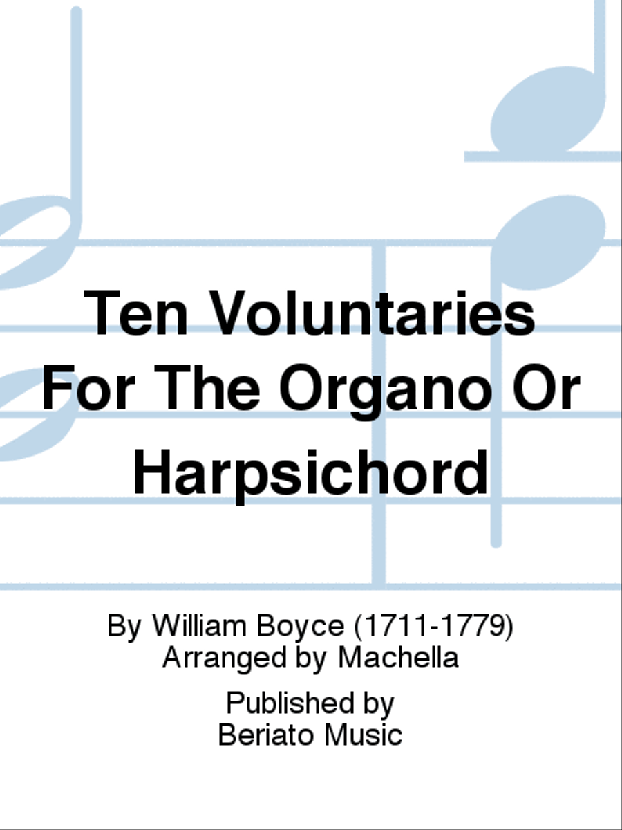 Ten Voluntaries For The Organo Or Harpsichord