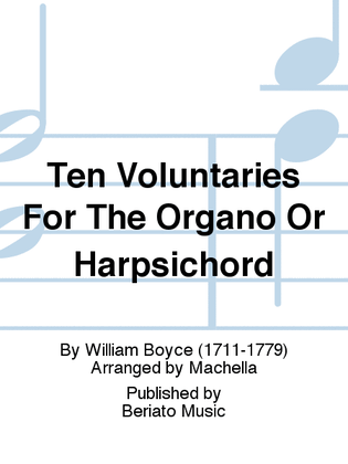 Book cover for Ten Voluntaries For The Organo Or Harpsichord