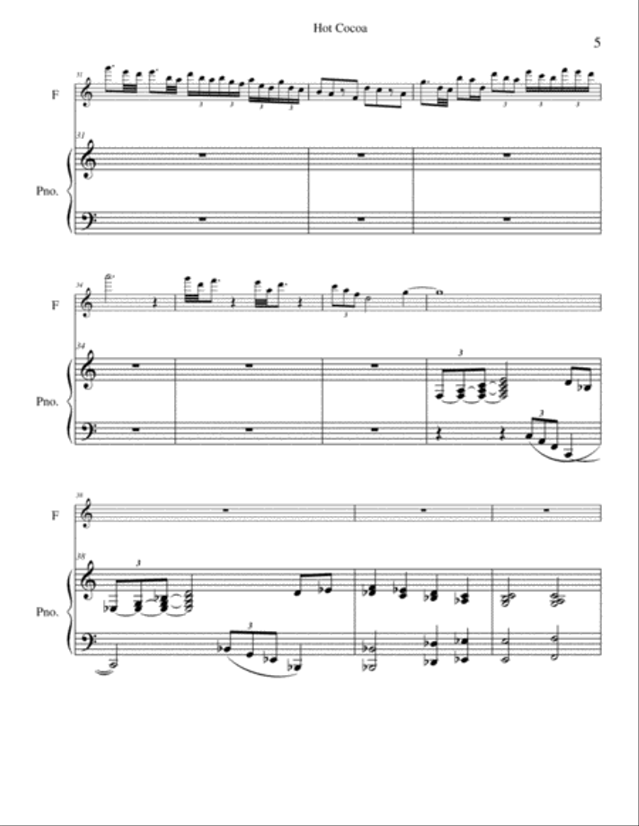 Hot Cocoa Flute Solo scores gallery preview page 5