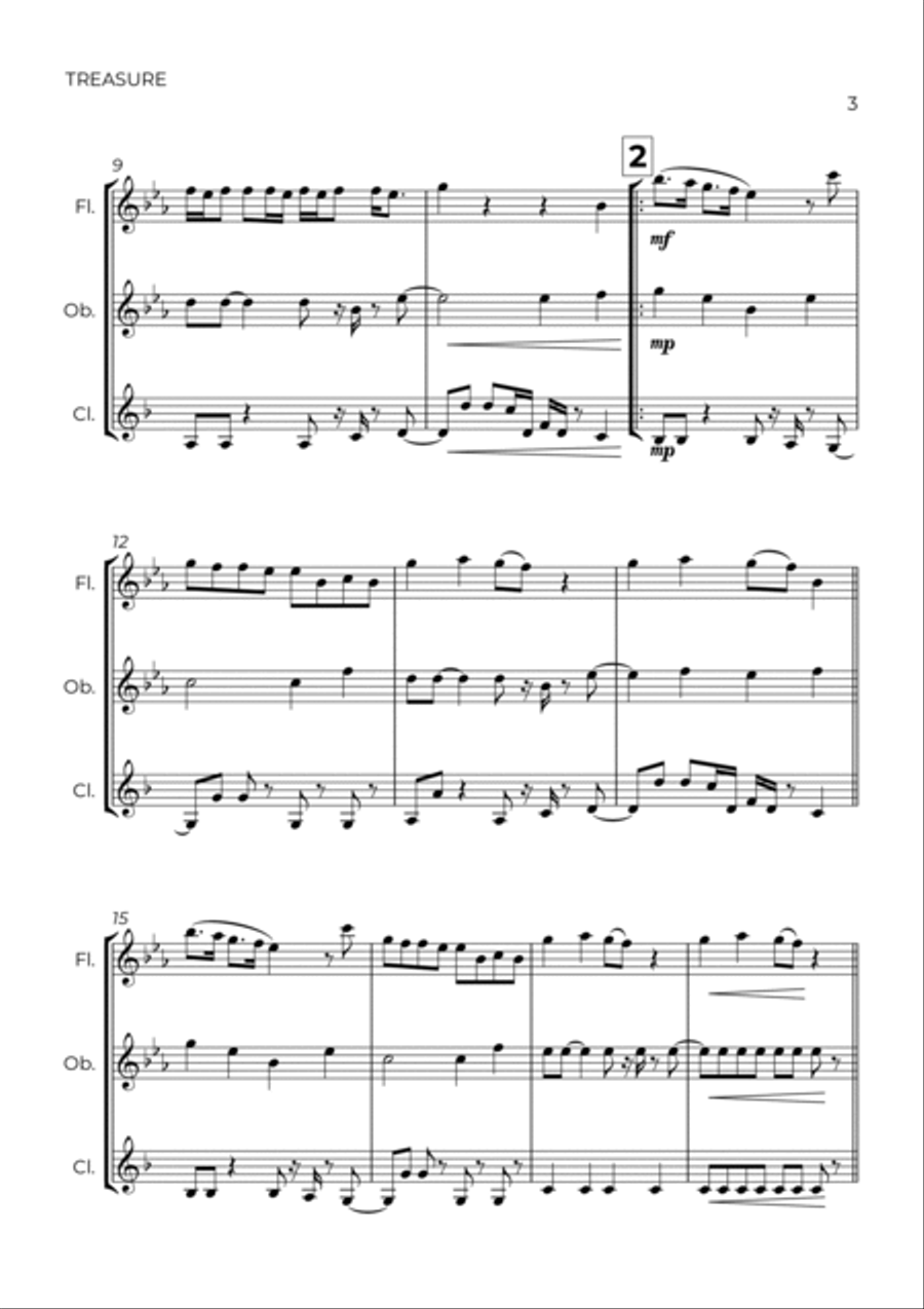 Treasure Woodwind Trio scores gallery preview page 3