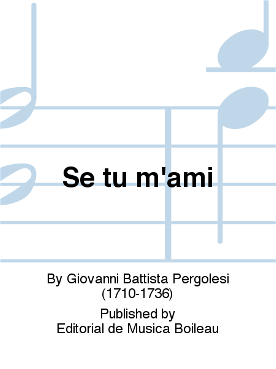 Se tu m'ami Voice Solo scores gallery preview page 1