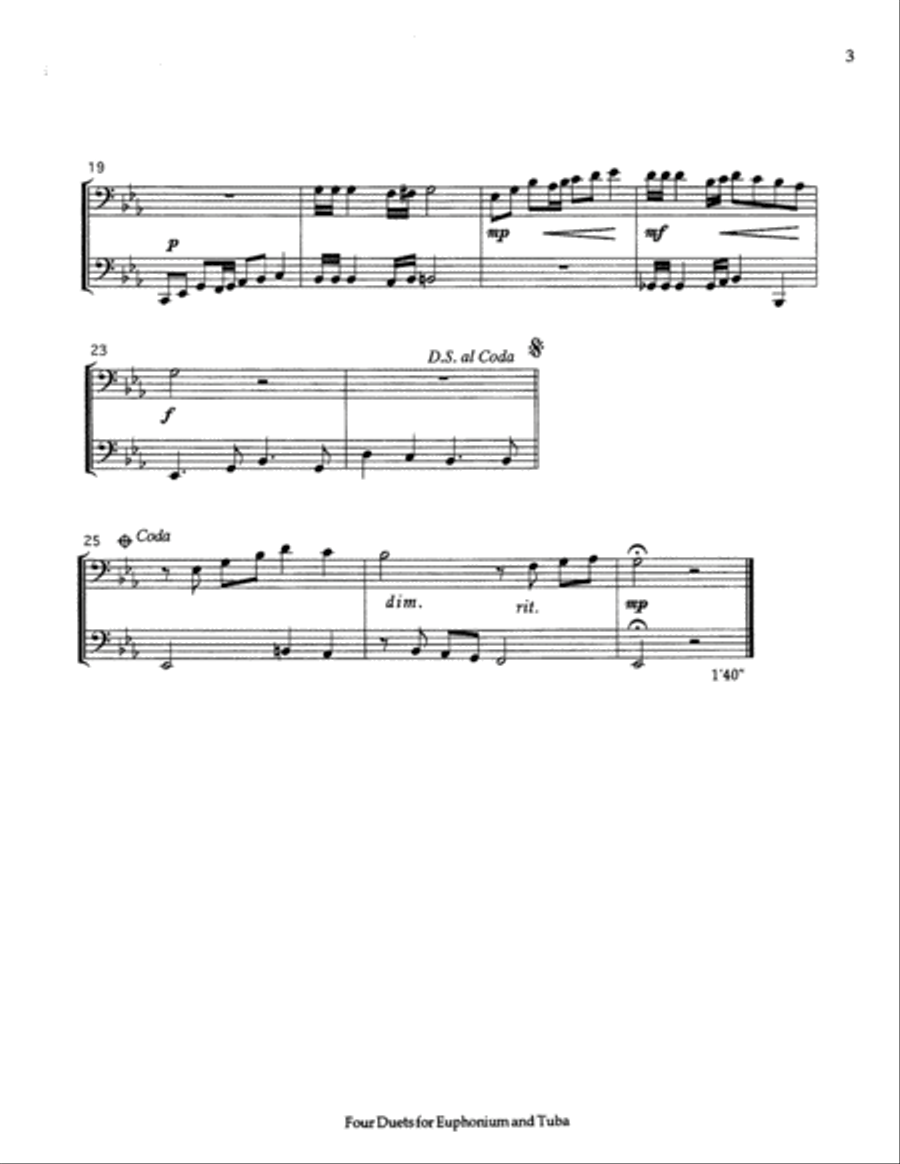 Four Duets Brass Duet scores gallery preview page 4