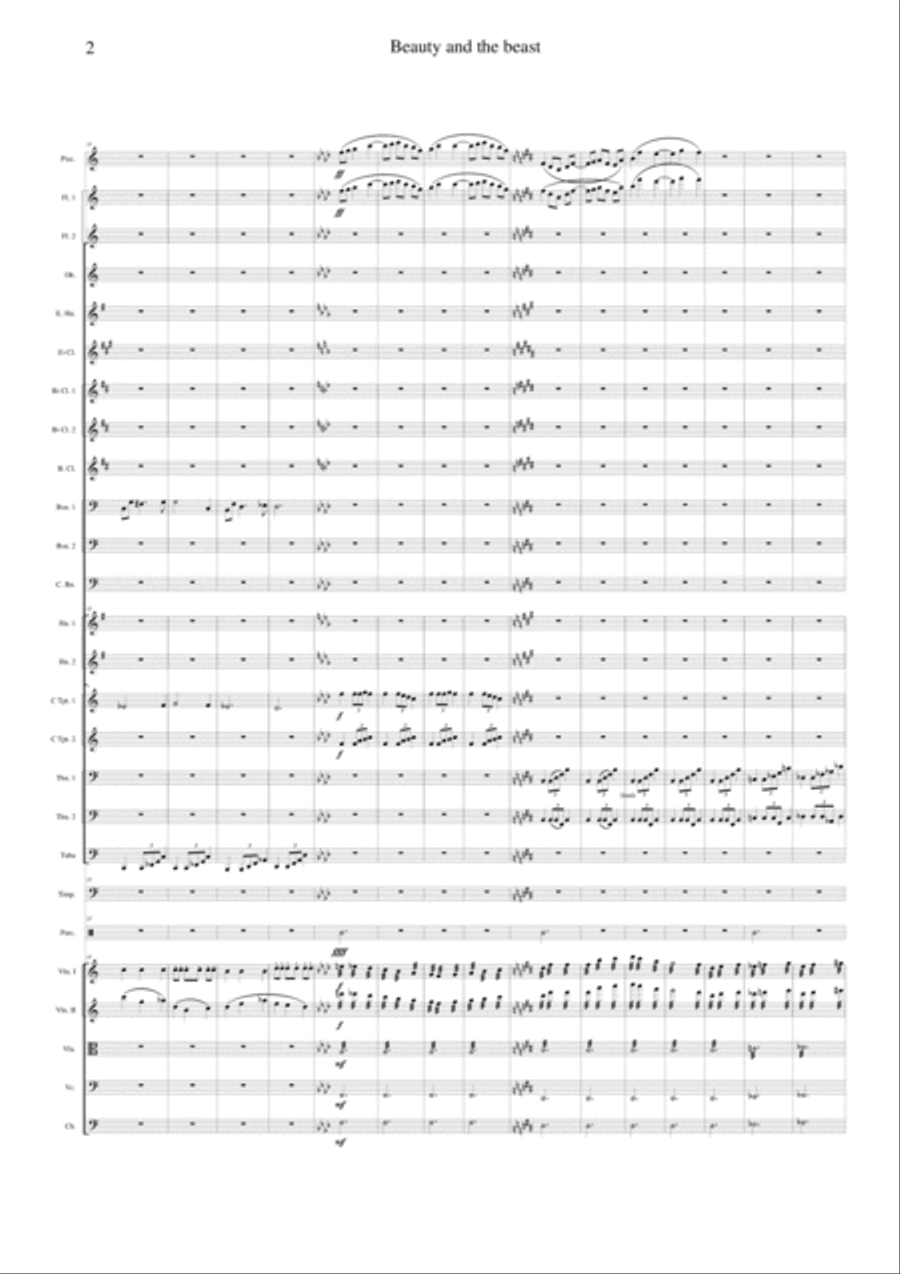 Beauty and the beast - Witch Full Orchestra scores gallery preview page 2