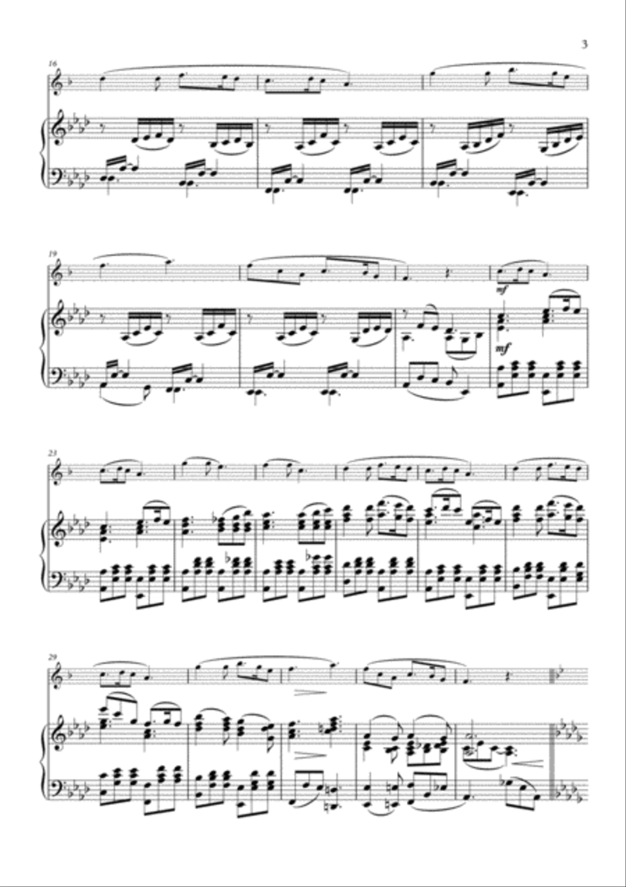 Silent Night - Alto Saxophone & Piano Alto Saxophone scores gallery preview page 3