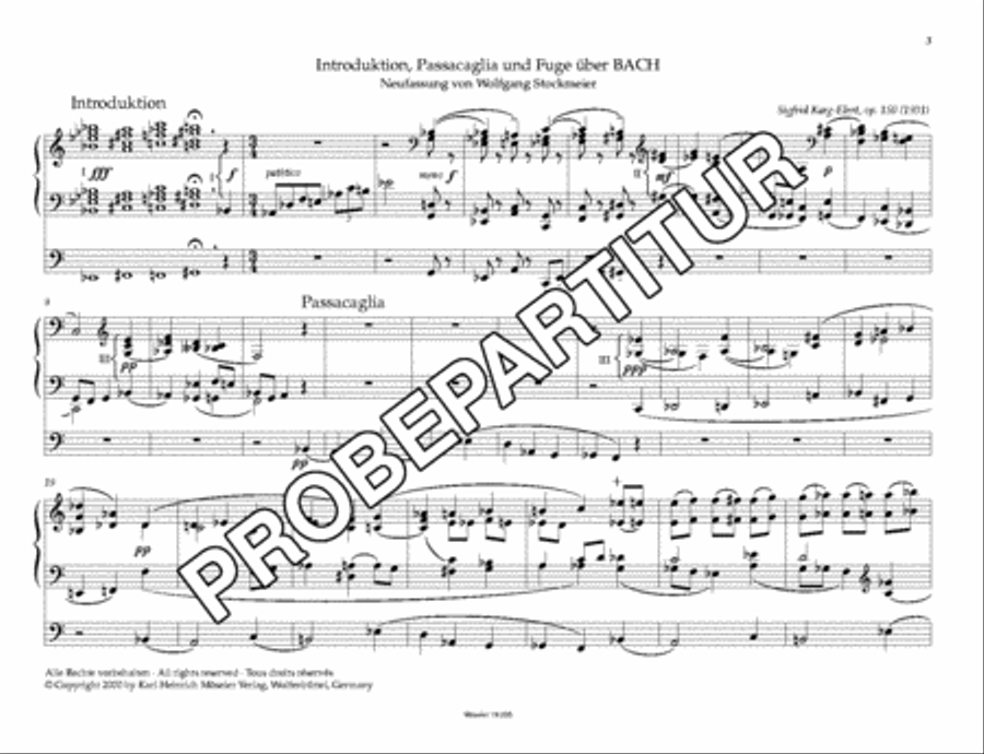 Introduktion, Passacaglia und Fuge uber B-A-C-H op. 150 Organ scores gallery preview page 4