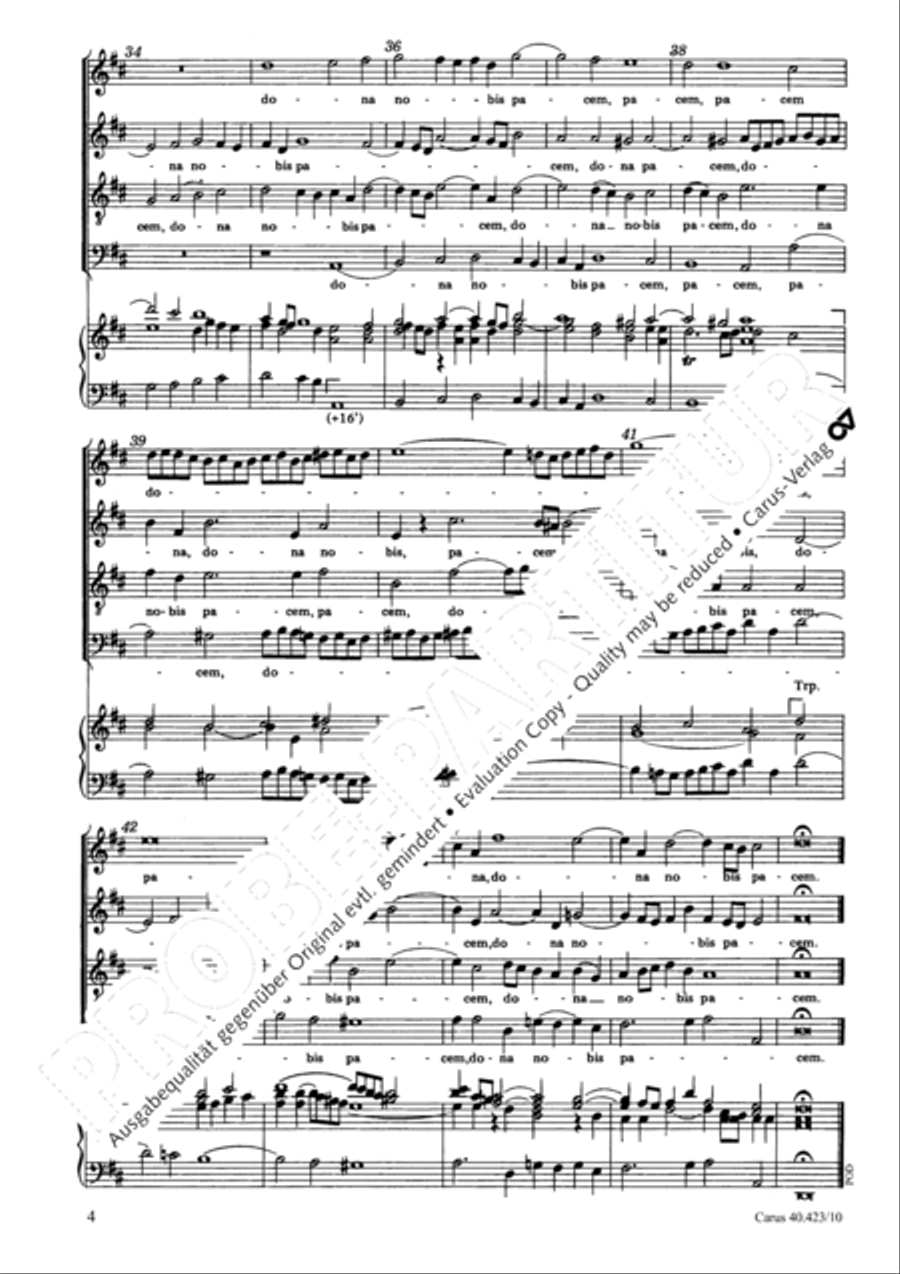 Dona nobis pacem SSATB scores gallery preview page 5