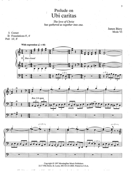 Three Plainchants for Organ, Set 1
