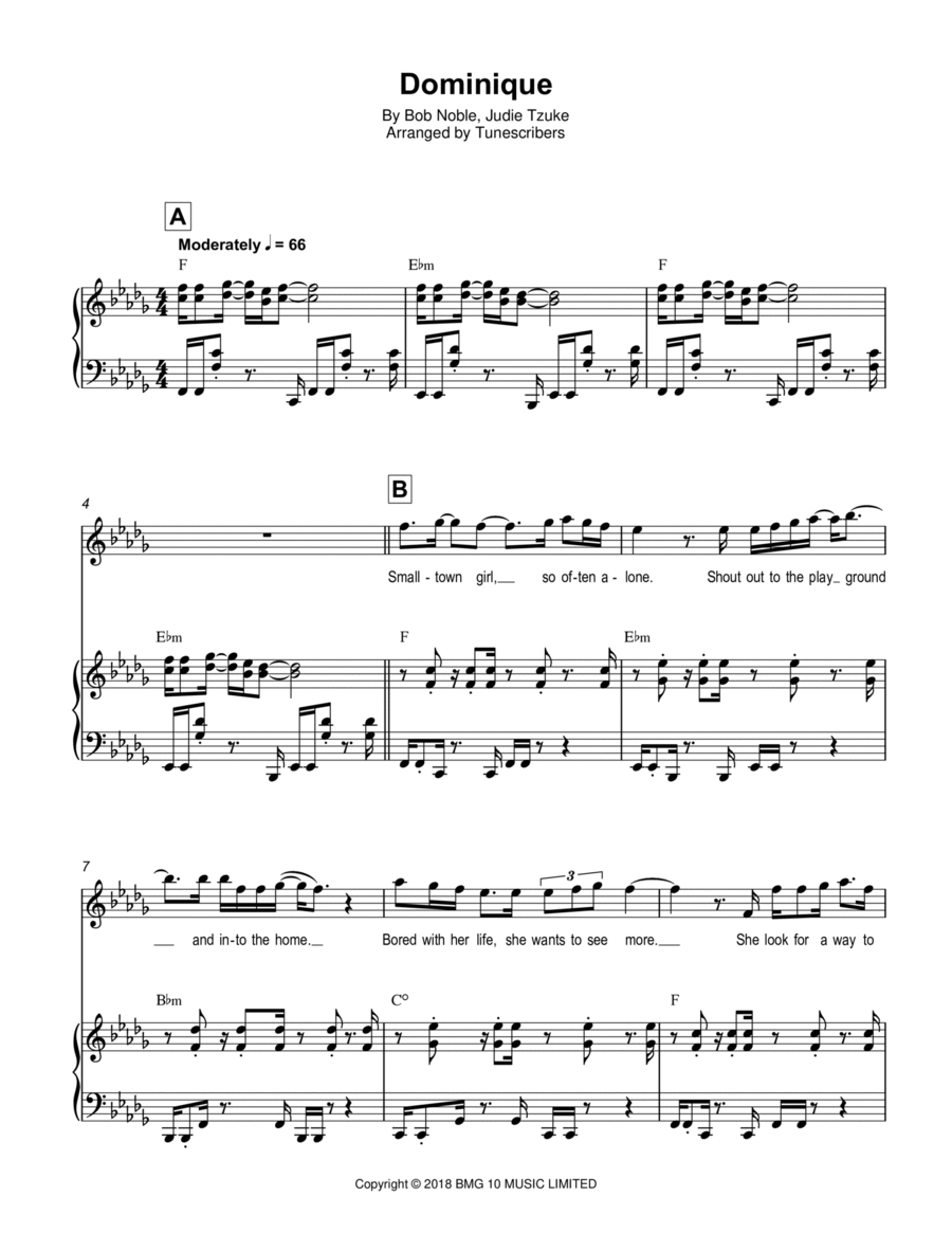 Dominique Dominique Voice scores gallery preview page 1