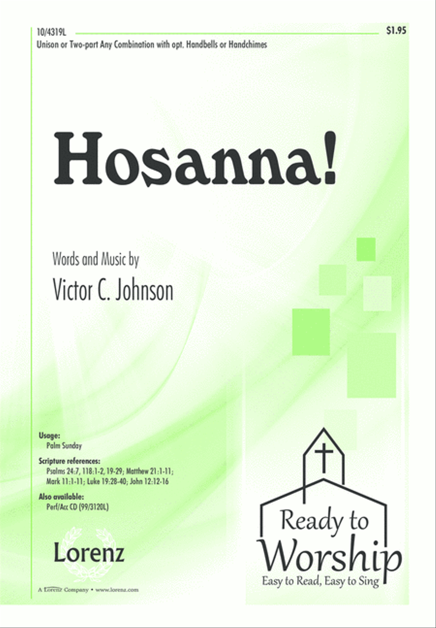 Hosanna! Unison Choir scores gallery preview page 1