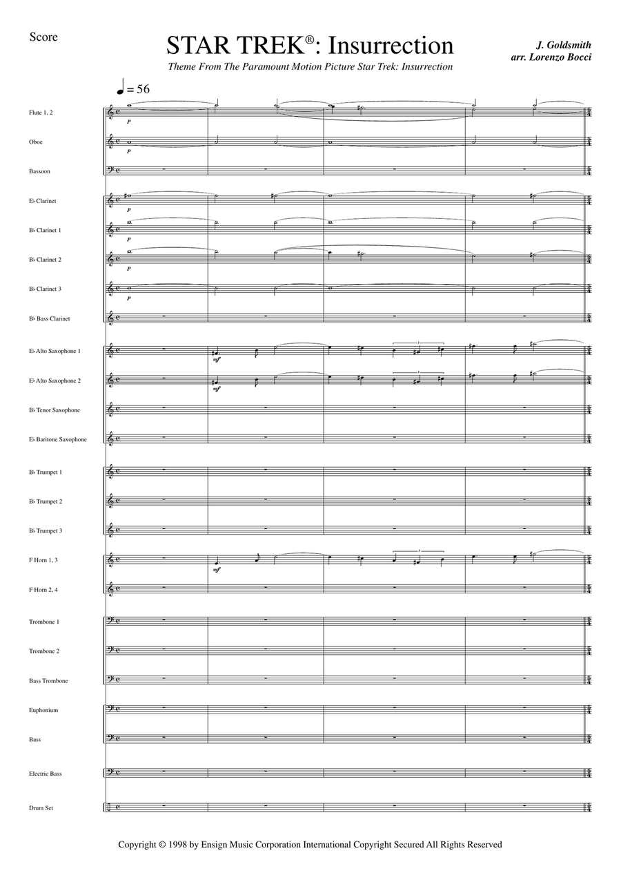 Star Trek(R) Insurrection Concert Band scores gallery preview page 3