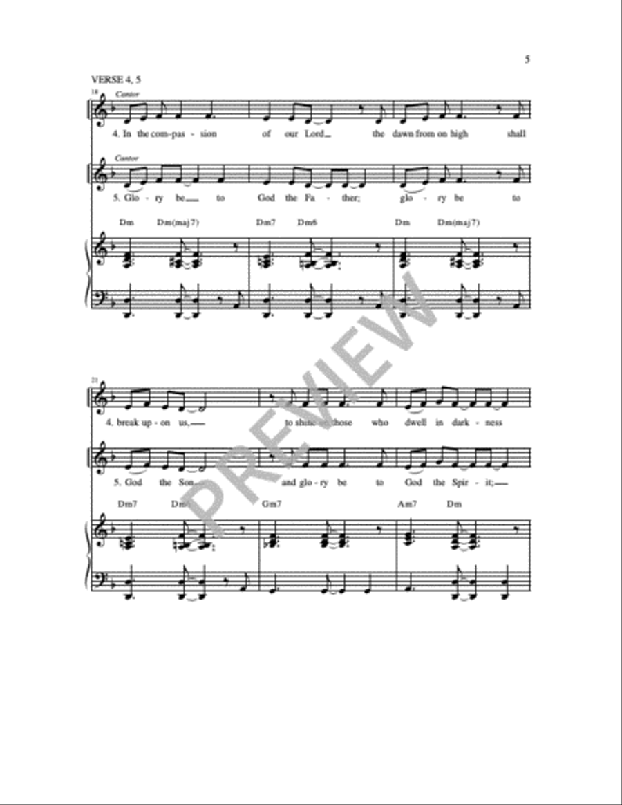 Three Canticles in Gospel Style 4-Part scores gallery preview page 3