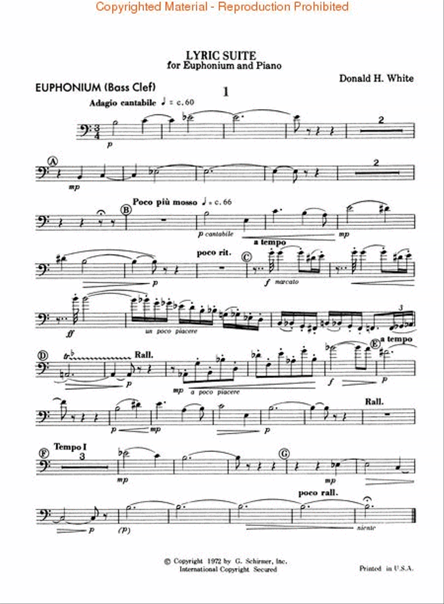 Lyric Suite Lyric Suite Euphonium scores gallery preview page 4