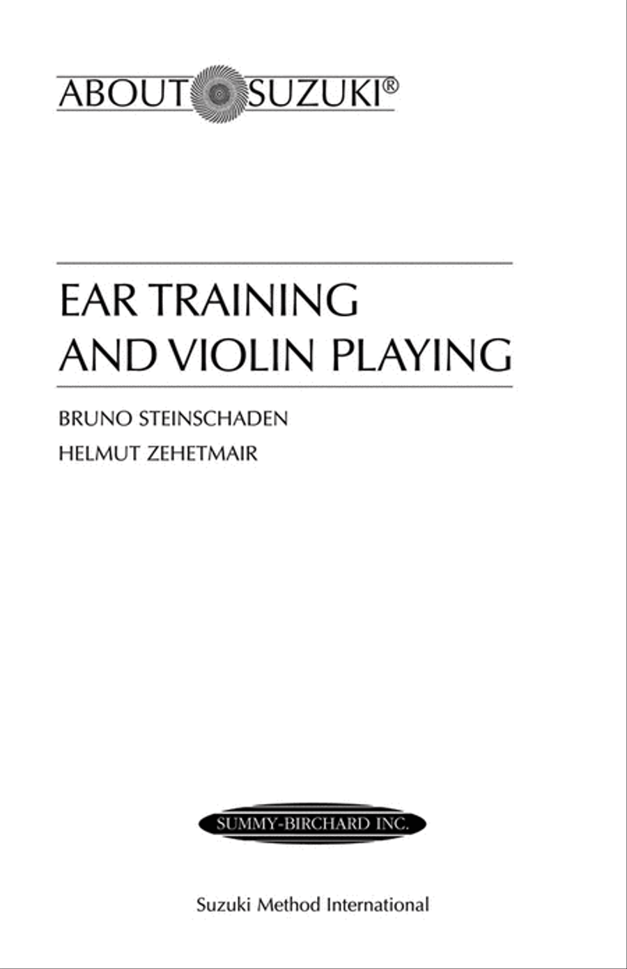 Ear Training and Violin Playing Violin Solo scores gallery preview page 1