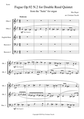 Fugue Op.92 N.2 for Double Reed Quintet