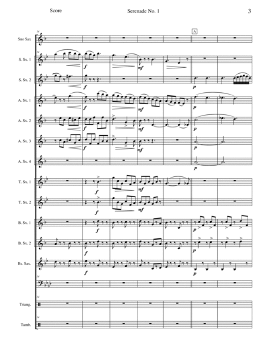 Serenade No. 1 Serenade No. 1 Woodwind Ensemble scores gallery preview page 3