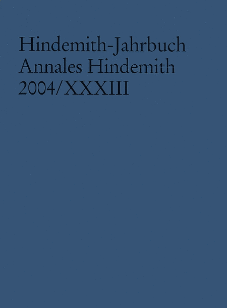 Hindemith Yearbook 2004