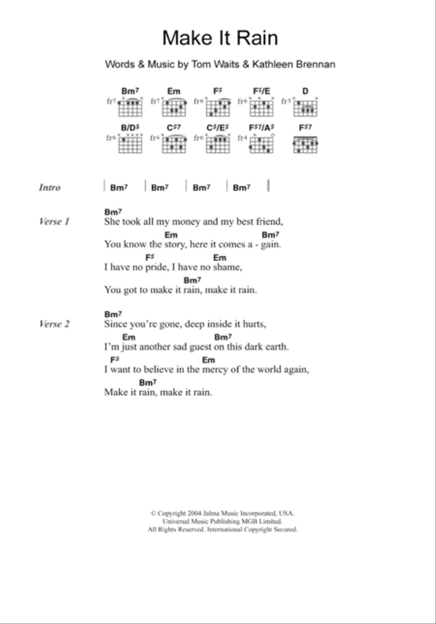 Make It Rain Guitar scores gallery preview page 1