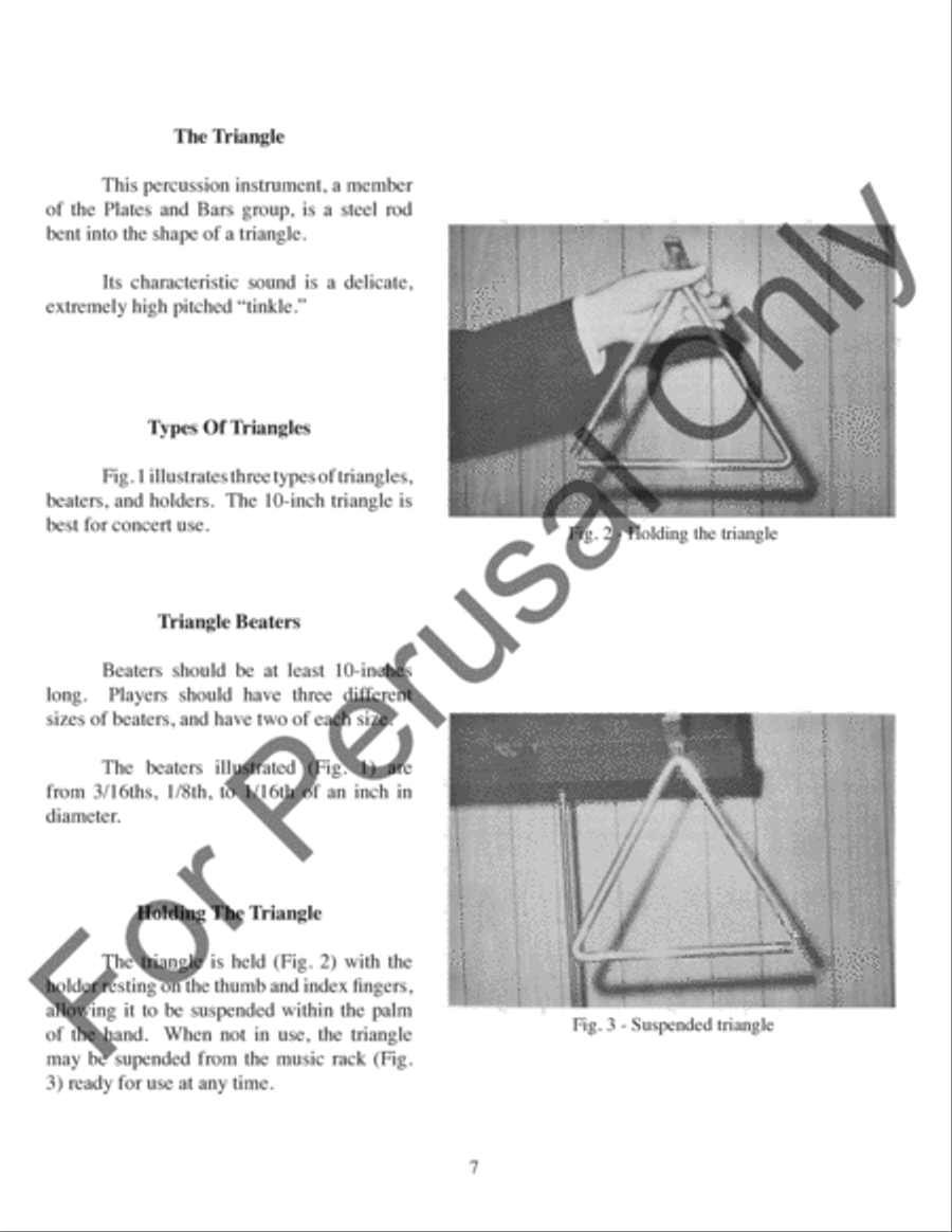 Techniques and Exercises for Playing Triangle, Tambourine, and Castagnets Percussion scores gallery preview page 8