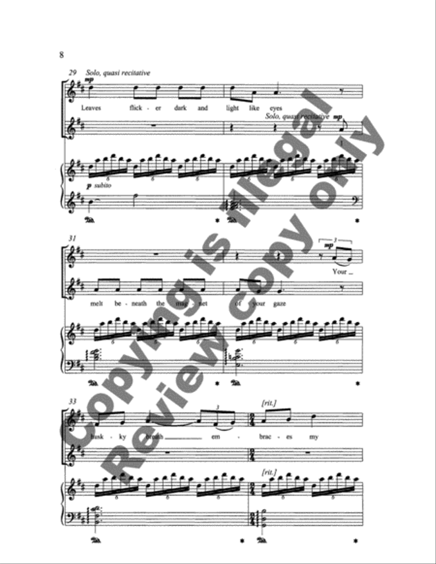 Mornings Innocent (Choral Score) SSAA scores gallery preview page 5